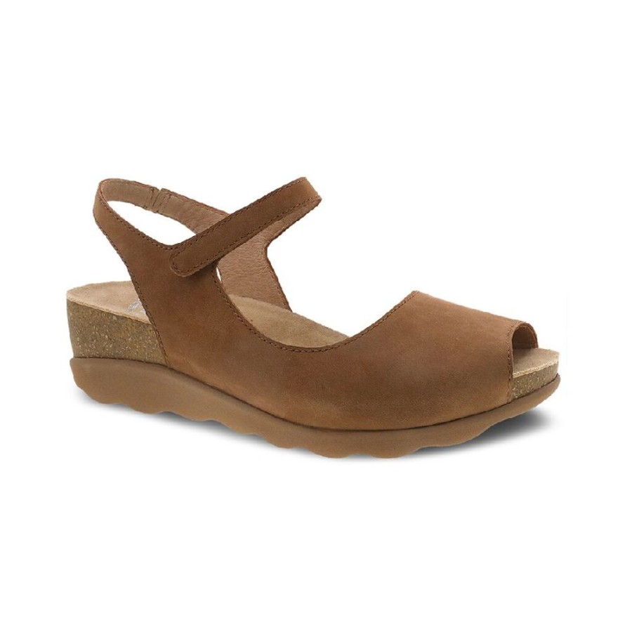 Dansko Marcy Tan Milled Nubuck | Sandals