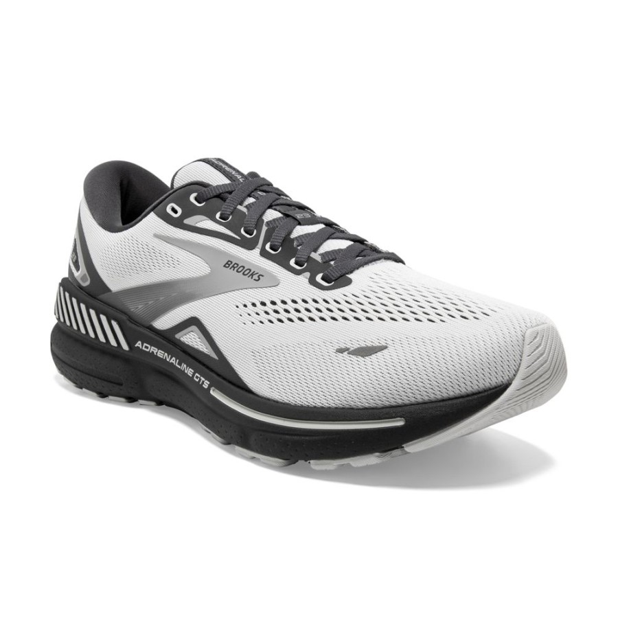 Brooks Running Adrenaline 23 Oyster Ebony Alloy Men'S | Athletic