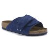 Birkenstock Kyoto Indigo Nubuck Leather Regular Width Hard Footbed | Sandals