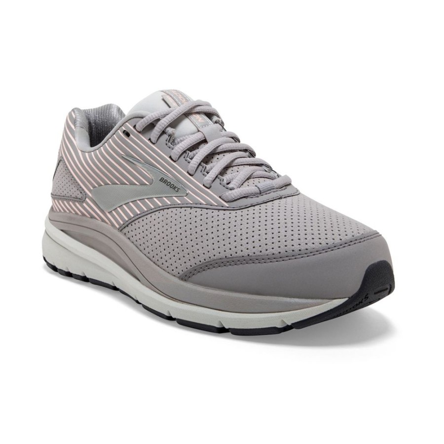 Brooks Running Addiction Walker Suede Alloy Oyster Peach Women'S | Athletic