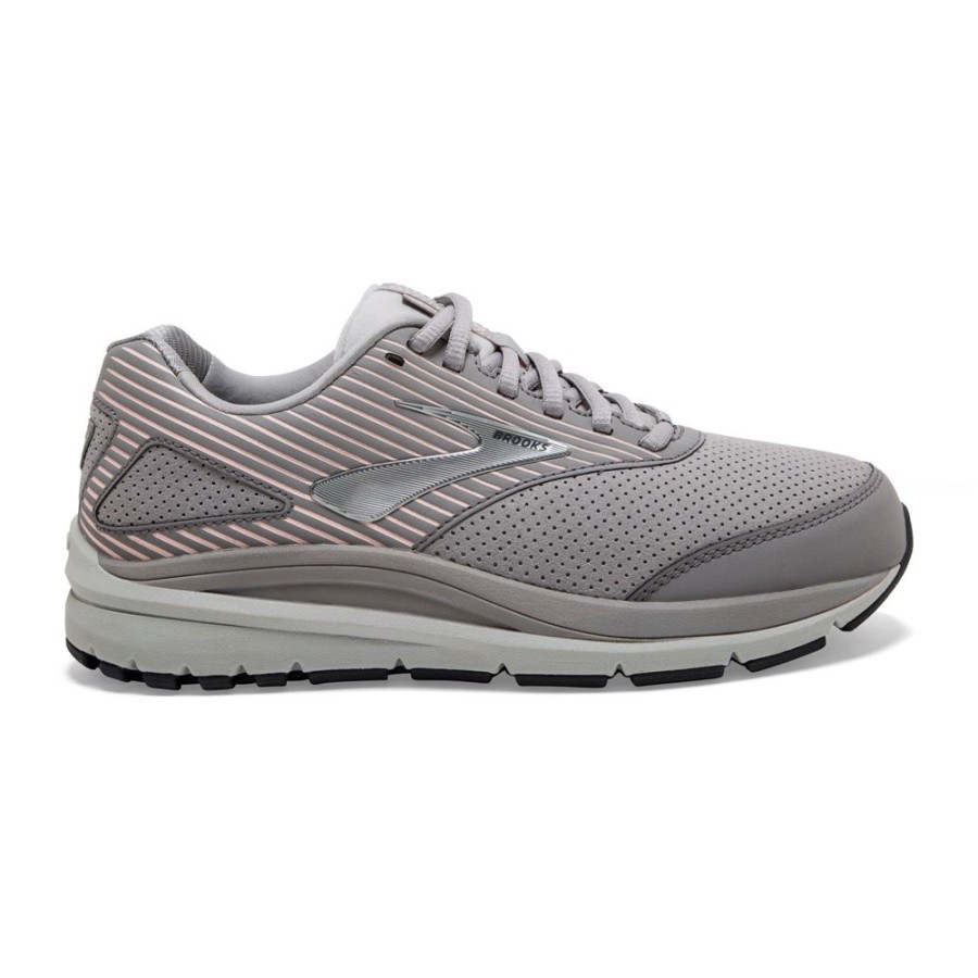 Brooks Running Addiction Walker Suede Alloy Oyster Peach Women'S | Athletic