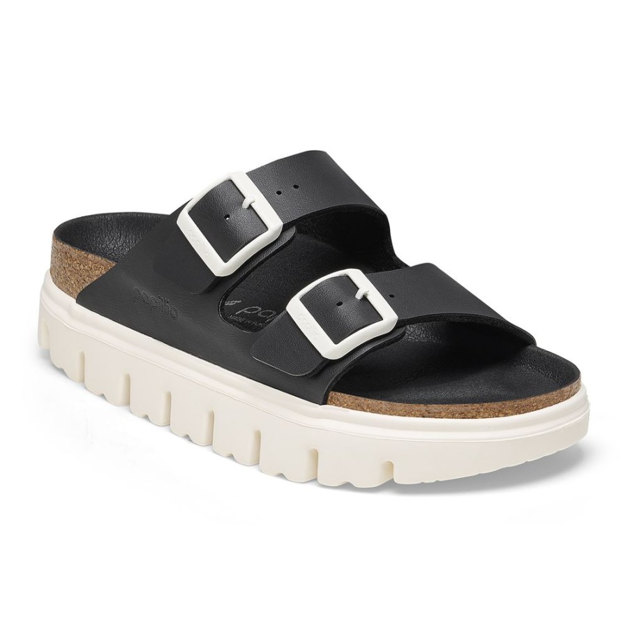 Birkenstock Arizona Chunky Black Narrow Width Hard Footbed | Sandals