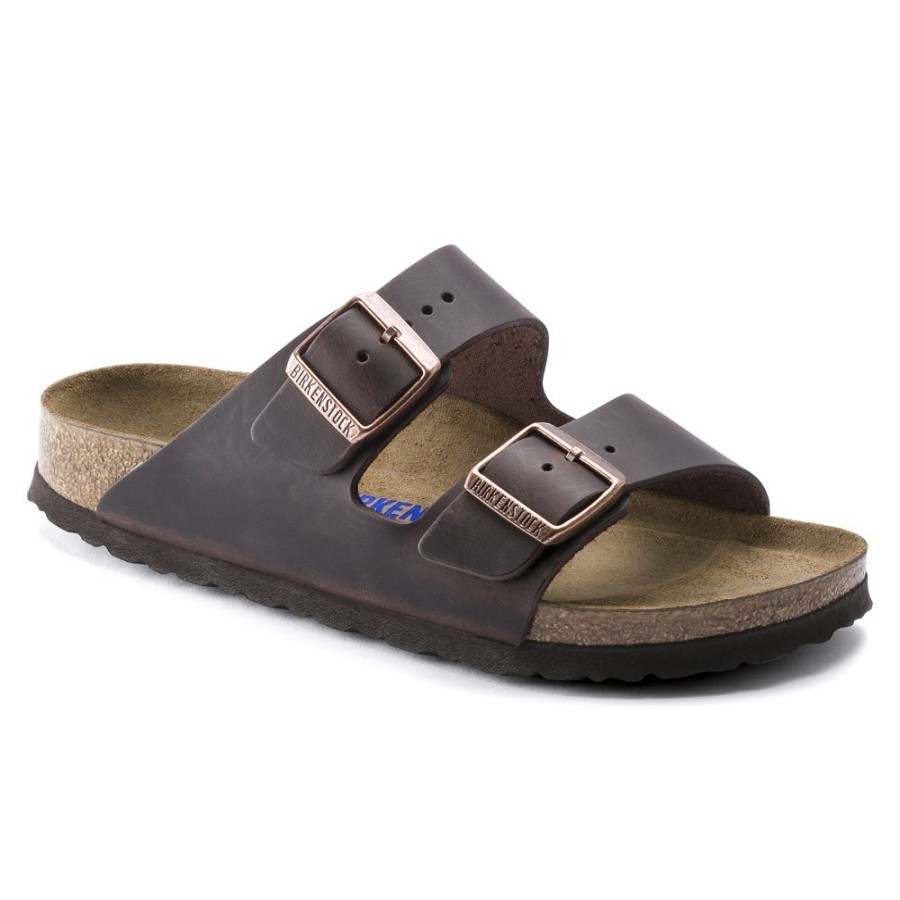 Birkenstock Arizona Habana Oiled Leather Regular Width Hard Footbed | Sandals