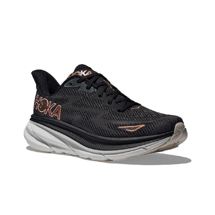 Hoka Clifton 9 Black Rose Gold Women'S | Athletic