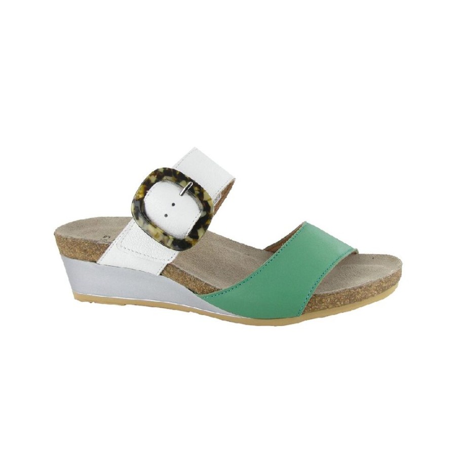 Naot Kingdom Soft Jade White Leather | Sandals