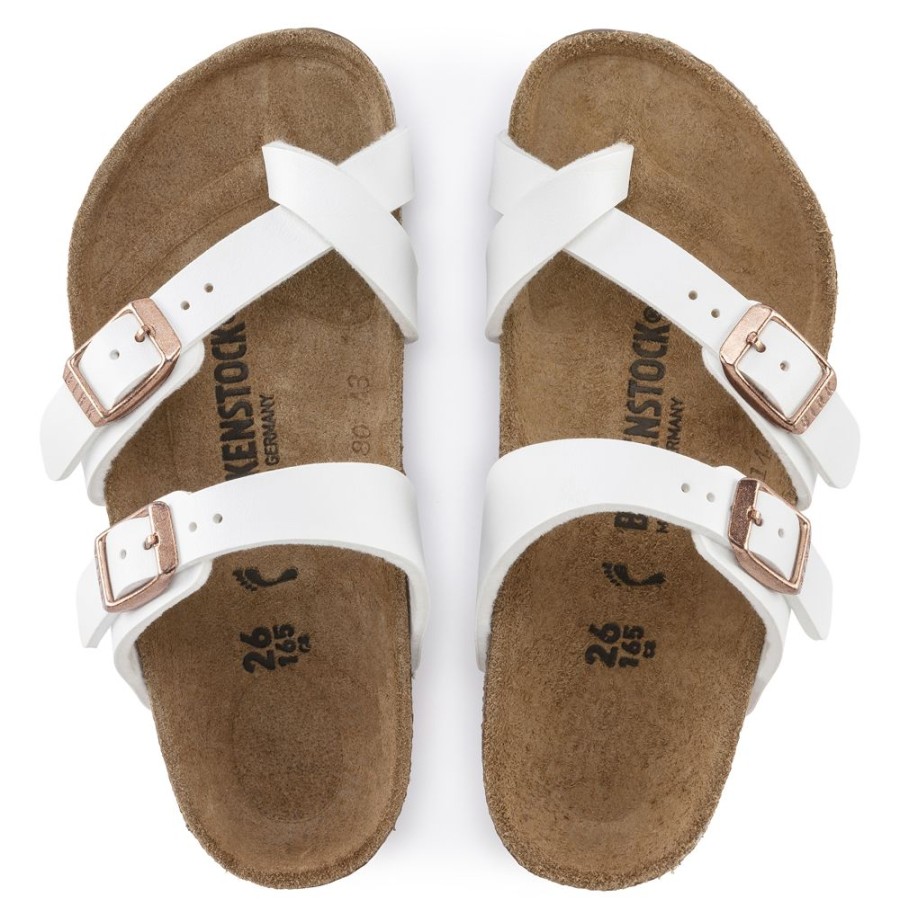 Birkenstock Mayari Kid'S White Birko-Flor Narrow Width Hard Footbed | Girls