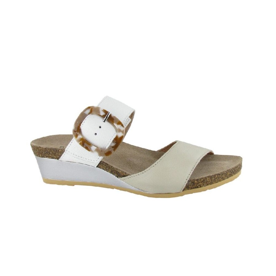 Naot Kingdom Soft Ivory White Leather | Sandals