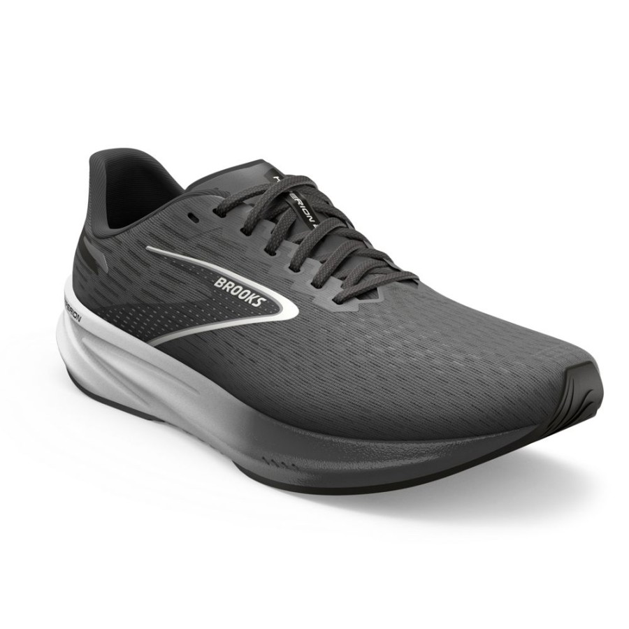 Brooks Running Hyperion Gunmetal Black White Men'S | Athletic