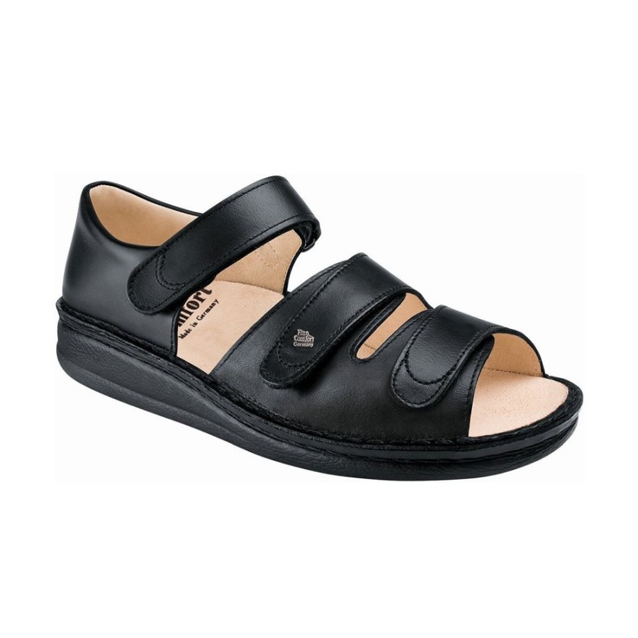 Finn Comfort Baltrum Schwarz Nappa | Sandals