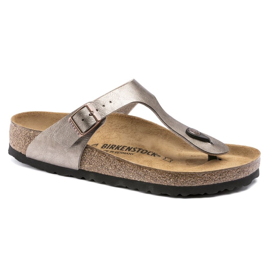 Birkenstock Gizeh Graceful Taupe Birko-Flor Regular Width Hard Footbed | Sandals