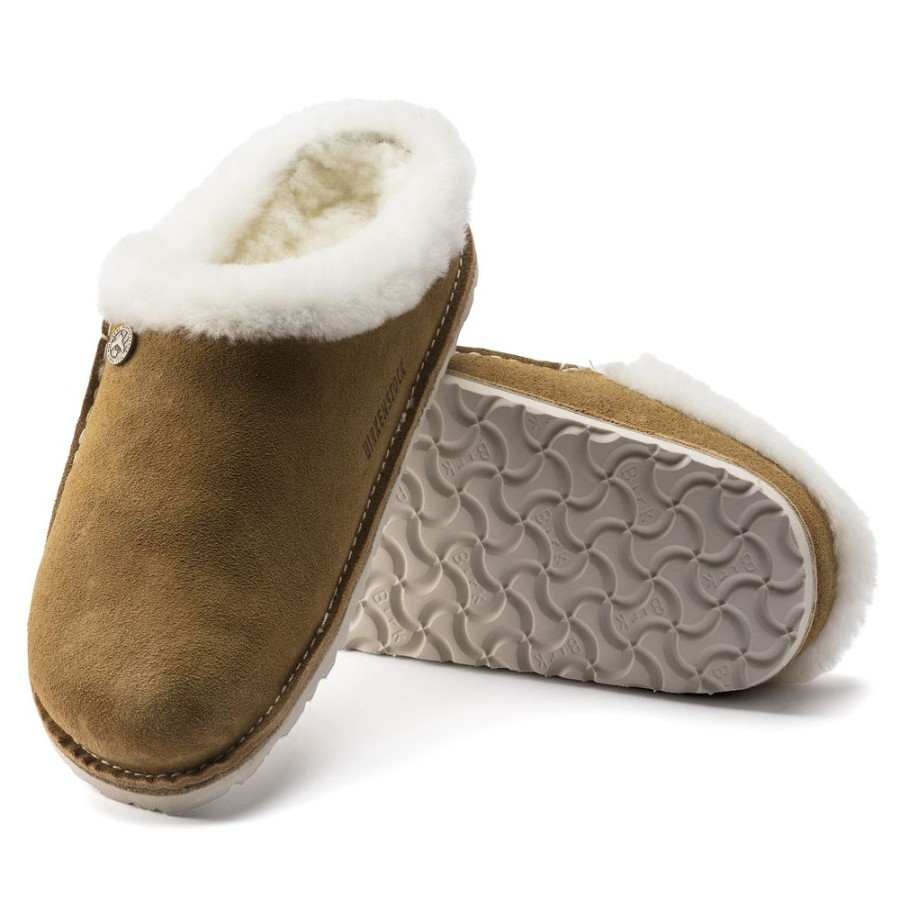 Birkenstock Zermatt Shearling Mink Suede Narrow Width | Slippers