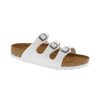 Birkenstock Florida Birko-Flor White Regular Width Hard Footbed | Sandals