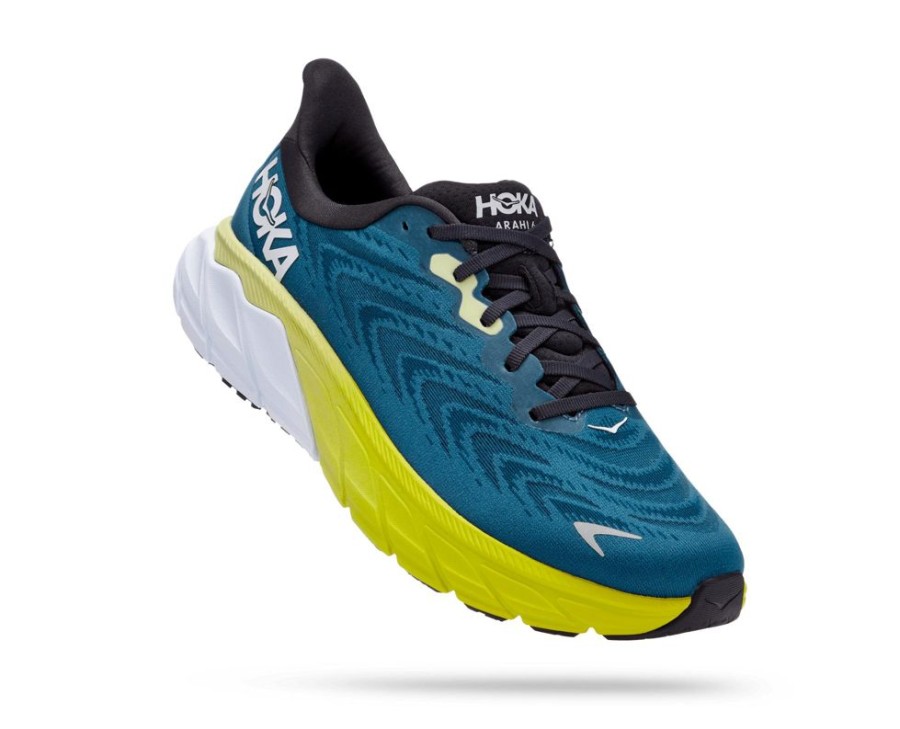 Hoka Arahi 6 Blue Graphite Blue Coral Men'S | Athletic