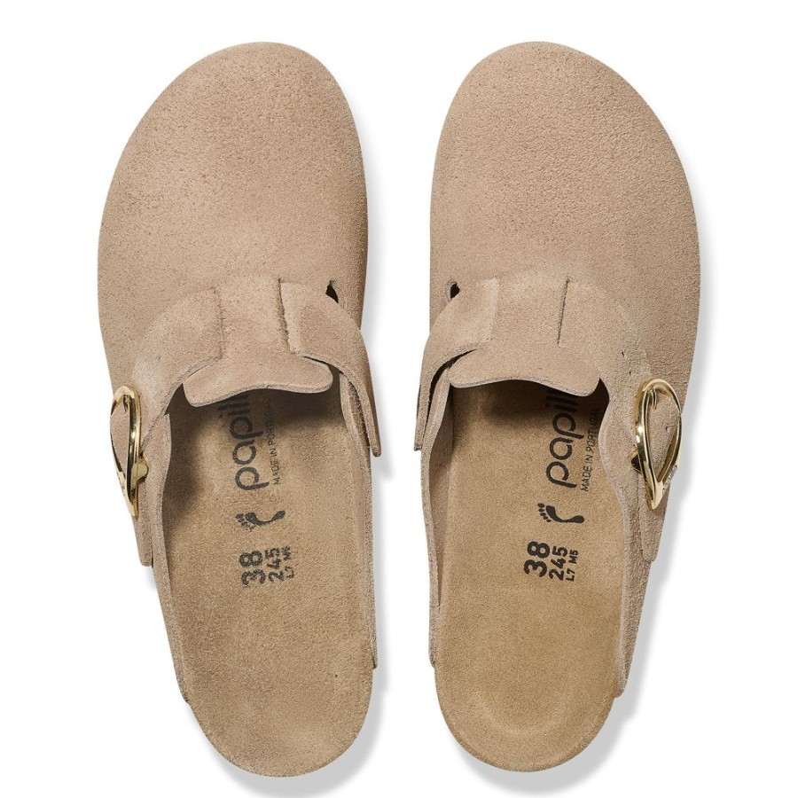 Birkenstock Fanny Warm Sand Suede Leather Narrow Width | Dress