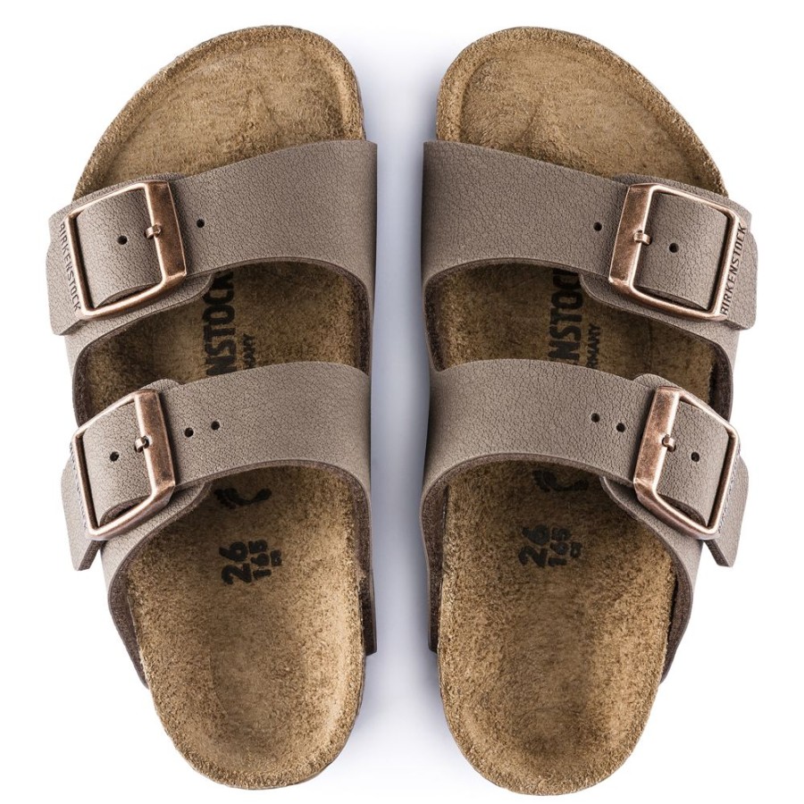 Birkenstock Arizona Kid'S Mocha Birkibuc Narrow Width Hard Footbed | Girls