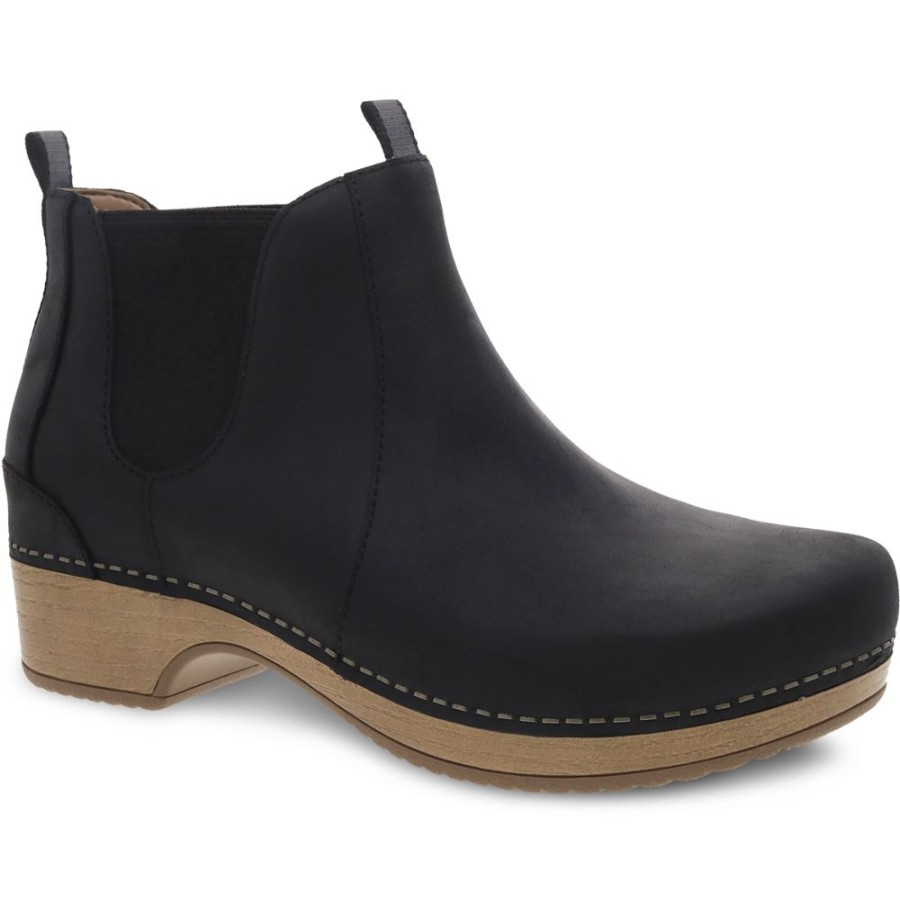 Dansko Becka Black Oiled Pull Up | Casual