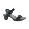 Naot Intact Black Velvet Soft Black Leather | Sandals