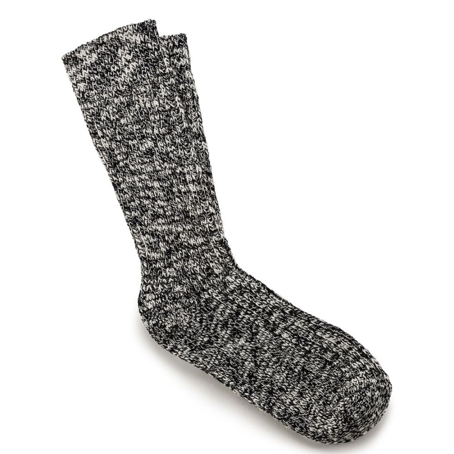 Birkenstock Cotton Slub Men'S Sock Black Grey | Socks