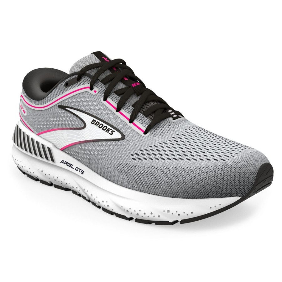 Brooks Running Ariel 23 Grey Black Pink Women'S | Athletic