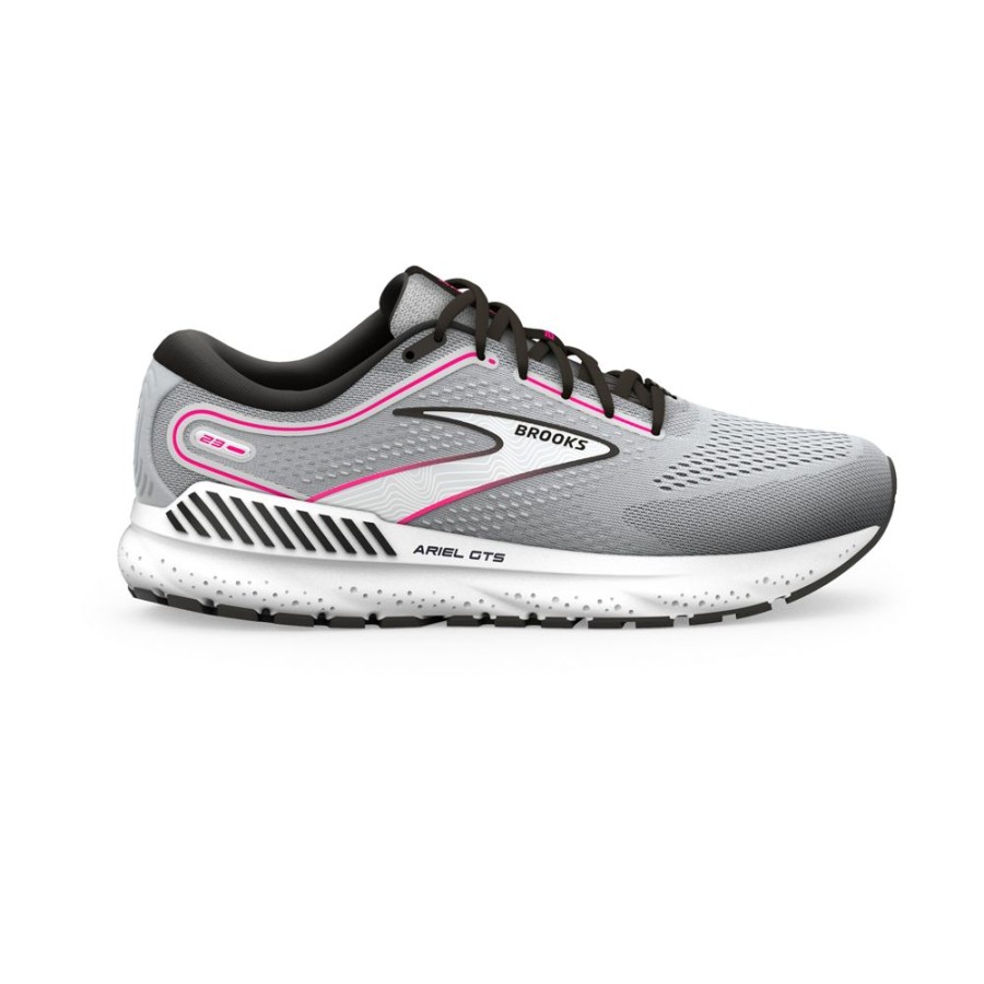 Brooks Running Ariel 23 Grey Black Pink Women'S | Athletic