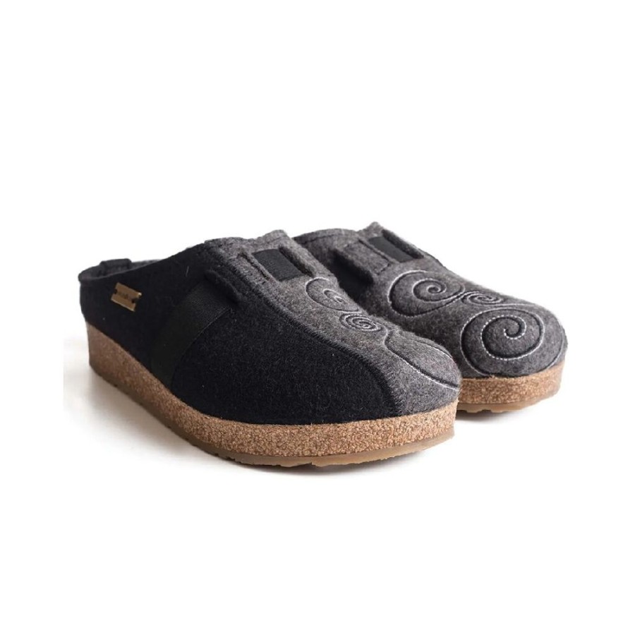 Haflinger Gz Magic Black Grey | Sandals