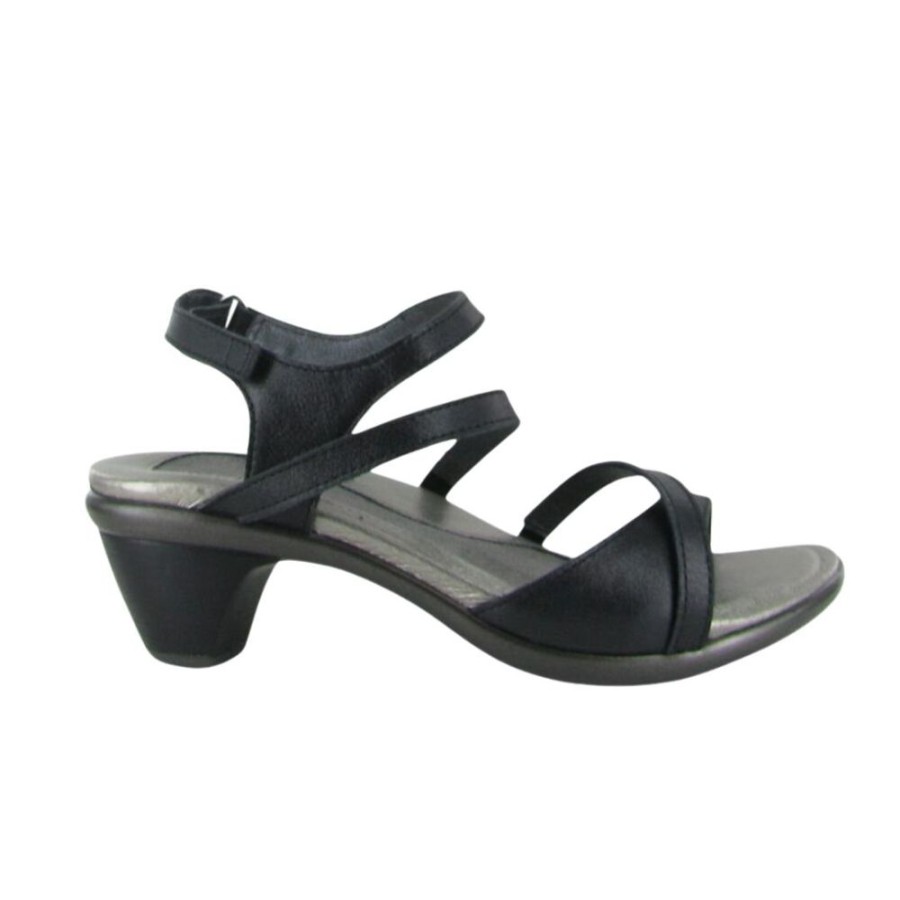 Naot Limit Black Shiny Leather | Sandals