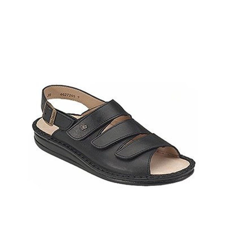 Finn Comfort Sylt Black Nappa Leather | Sandals