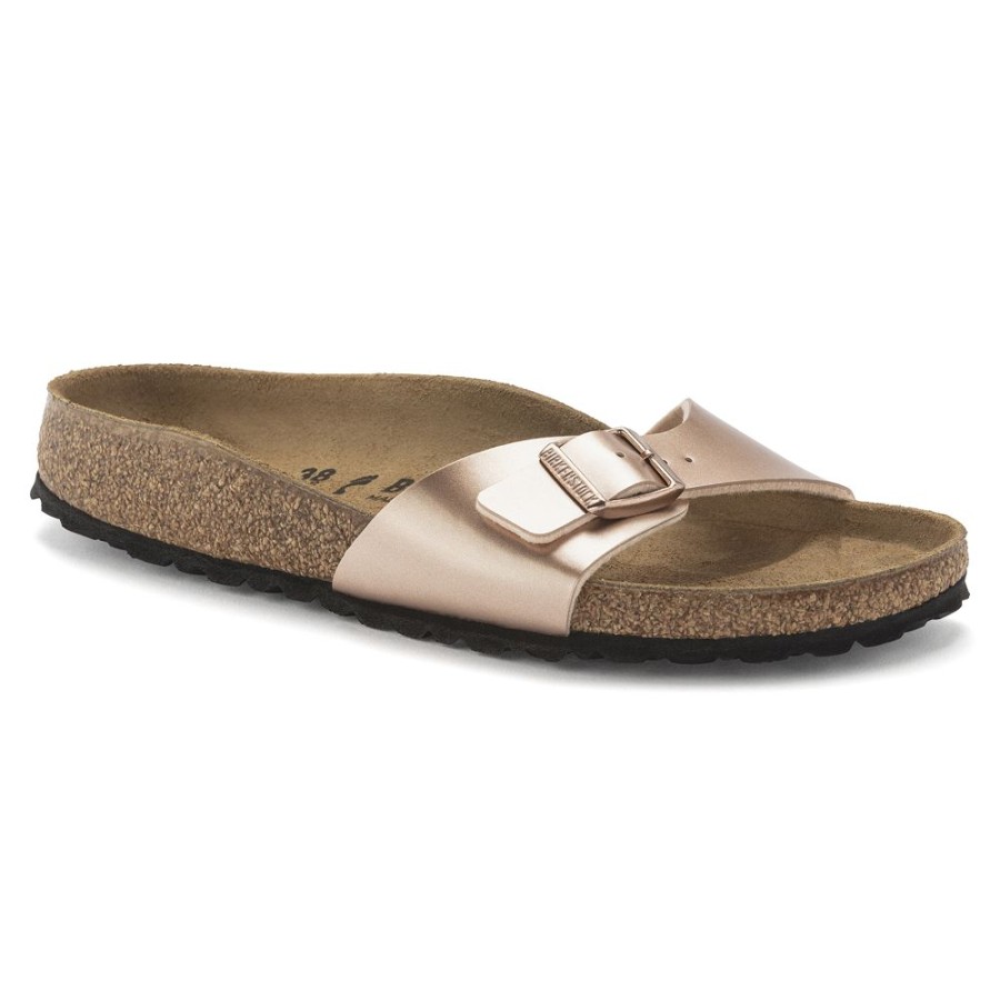 Birkenstock Madrid Copper Birko-Flor Narrow Width Hard Footbed | Sandals