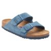 Birkenstock Arizona Elemental Blue Suede Soft Footbed Regular Width | Sandals