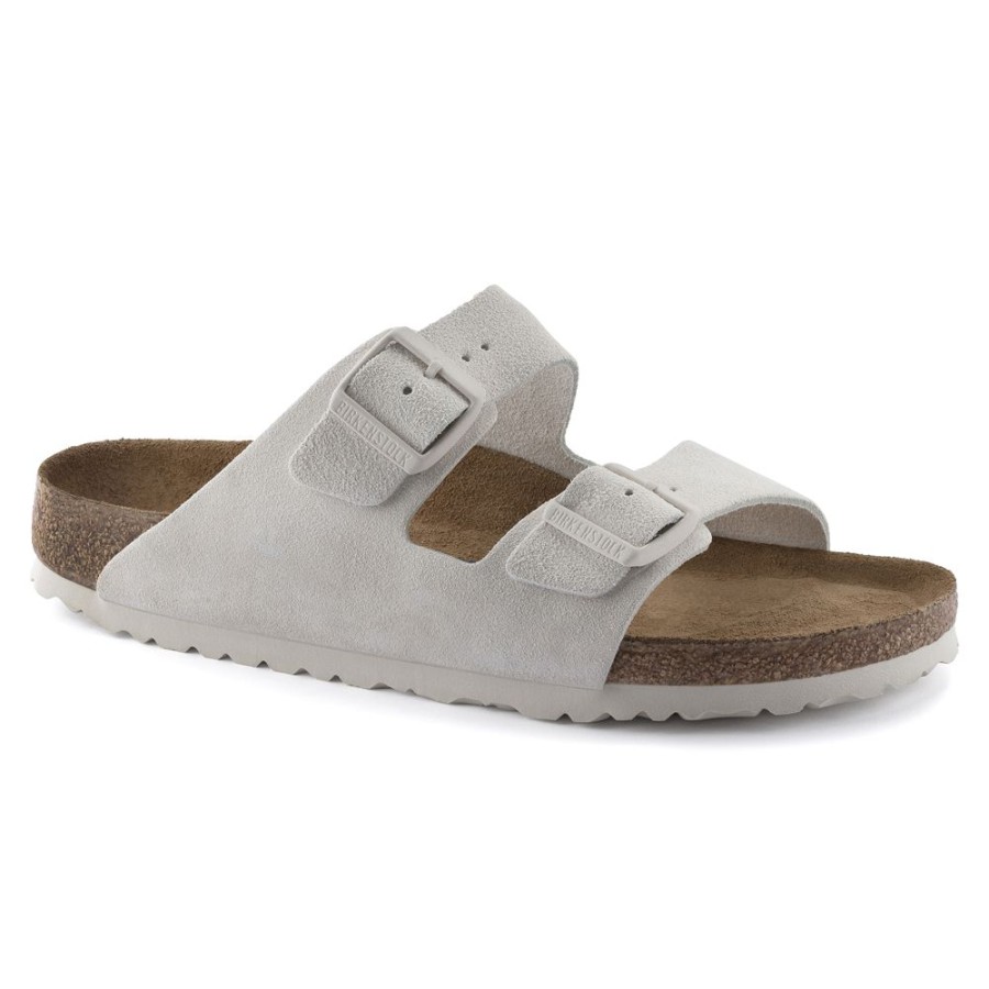 Birkenstock Arizona Antique White Regular Width Soft Footbed | Sandals