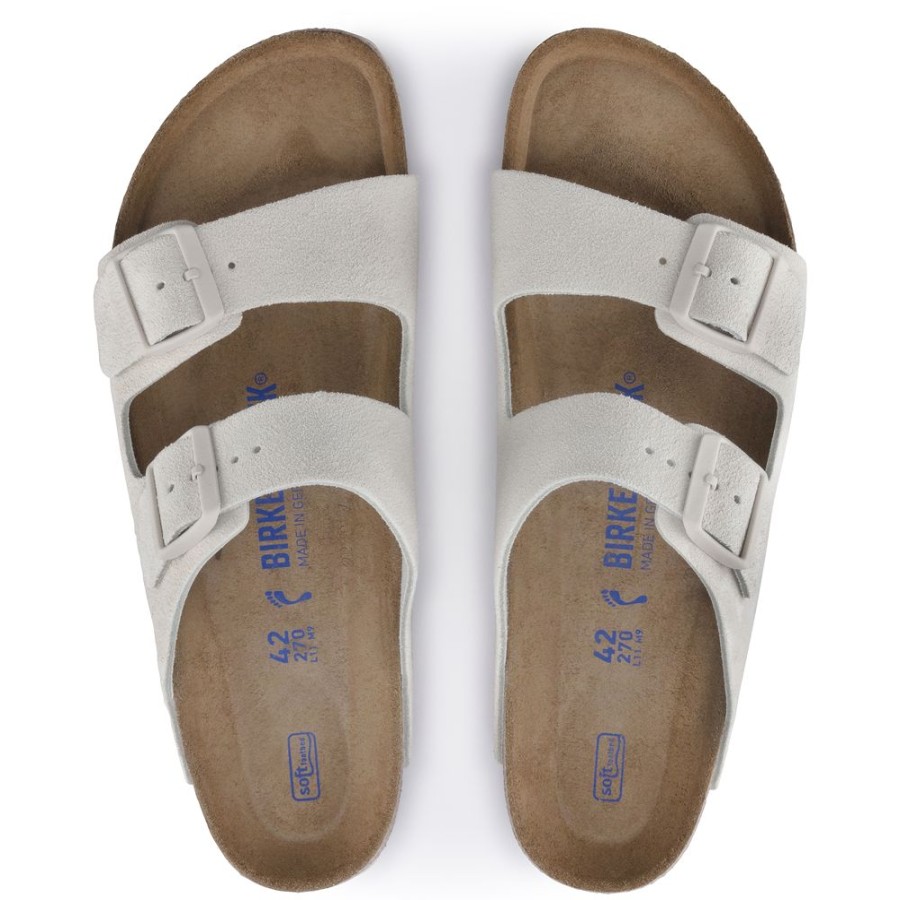 Birkenstock Arizona Antique White Regular Width Soft Footbed | Sandals