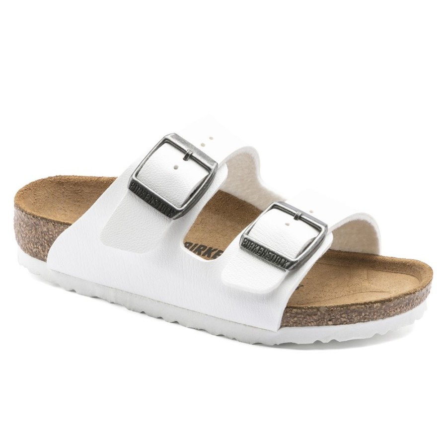 Birkenstock Arizona Kid'S White Birko-Flor Narrow Width | Girls