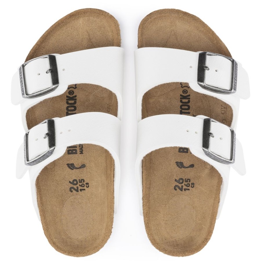 Birkenstock Arizona Kid'S White Birko-Flor Narrow Width | Girls