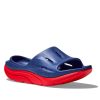 Hoka Ora Recovery Slide 3 Bellwether Blue Red Alert Uni | Sandals