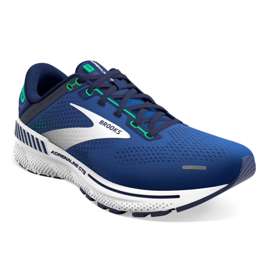 Brooks Running Adrenaline 22 Surf The Web Blue Irish Green Men'S | Athletic