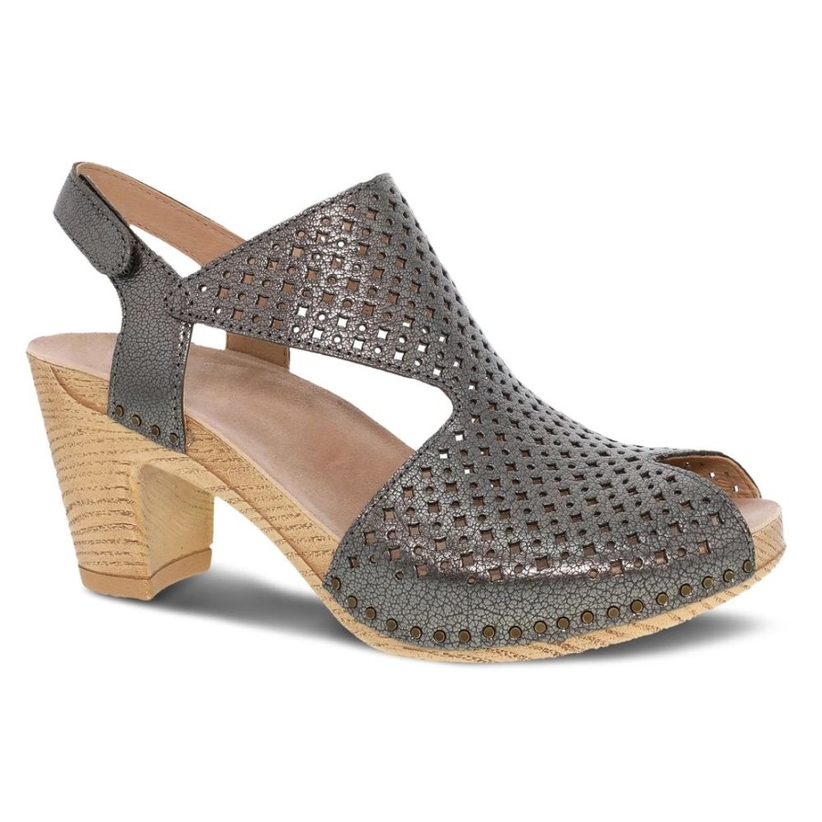 Dansko Teagan Gunmetal Metallic | Sandals