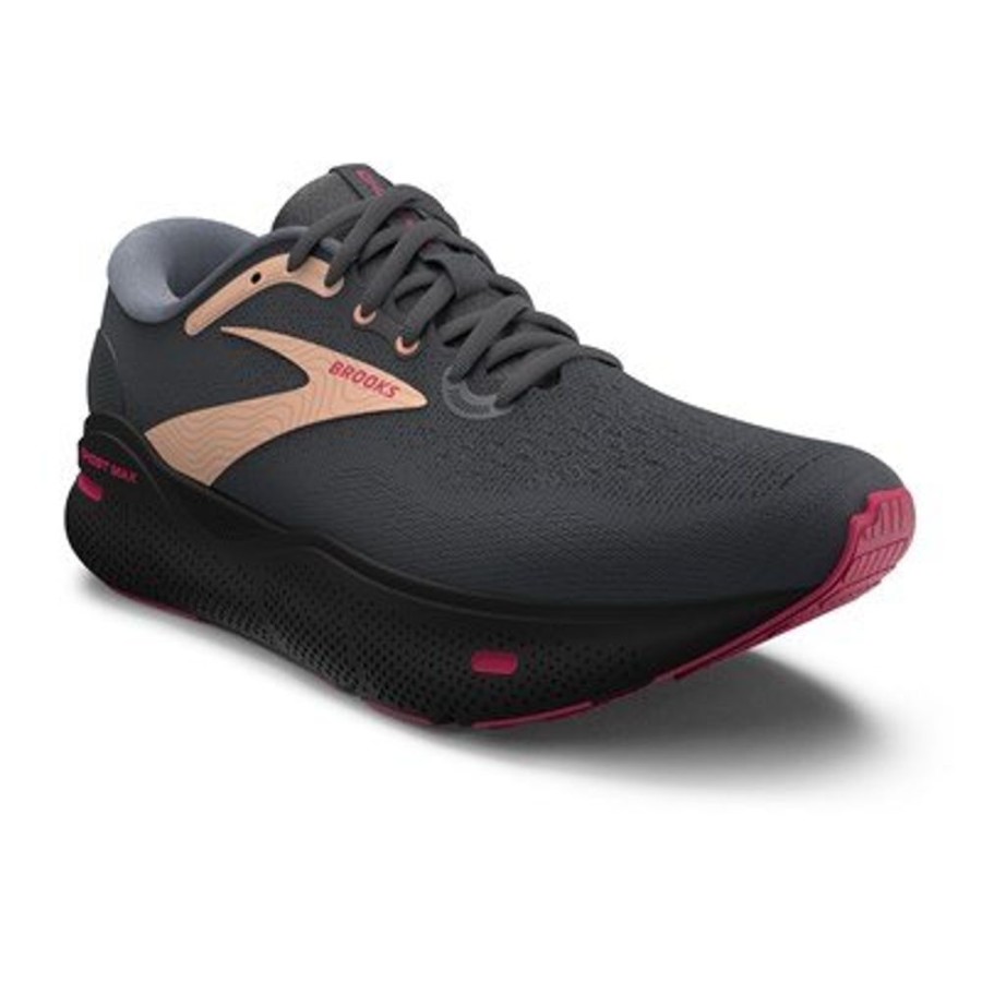 Brooks Running Ghost Max Black Papaya Raspberry Women'S | Athletic