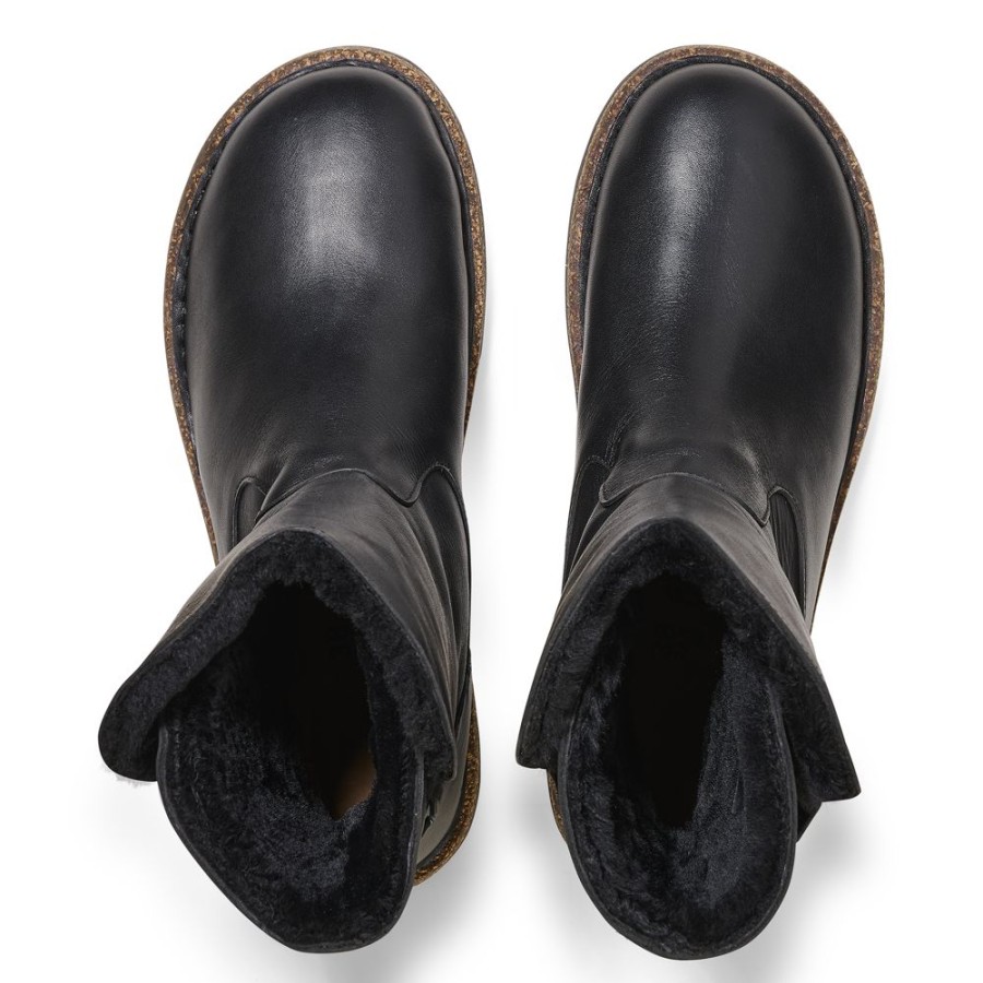 Birkenstock Uppsala Black Leather Regular Width | Boots