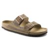 Birkenstock Arizona Tabacco Brown Oiled Leather Narrow Width Soft Footbed | Sandals