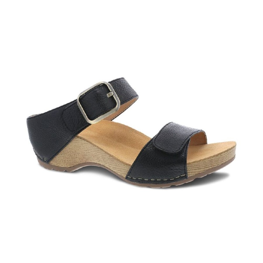 Dansko Tanya Black Milled | Sandals