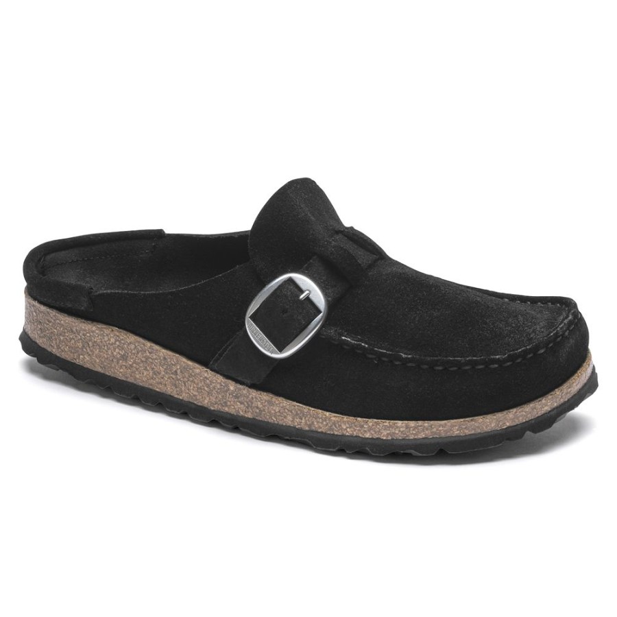 Birkenstock Buckley Black Suede Leather Narrow Width | Clogs