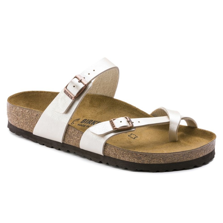 Birkenstock Mayari Graceful Pearl White Regular Width Hard Footbed | Sandals