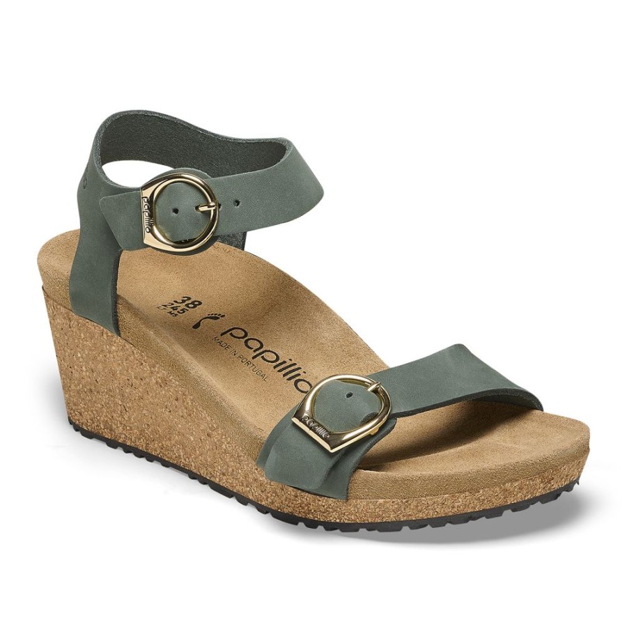 Birkenstock Soley Thyme Nubuck Leather Narrow Width | Dress