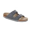 Birkenstock Arizona Velvet Grey Regular Width Hard Footbed | Sandals