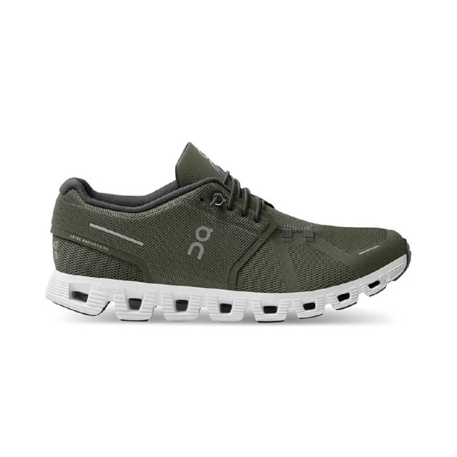 On Cloud 5 Olive White Men'S | Athletic