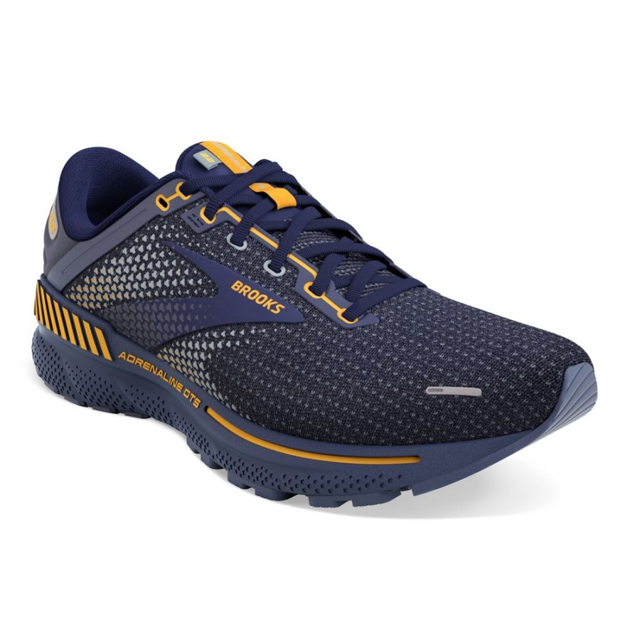 Brooks Running Adrenaline 22 Peacoat Grey Sunflower Men'S | Athletic