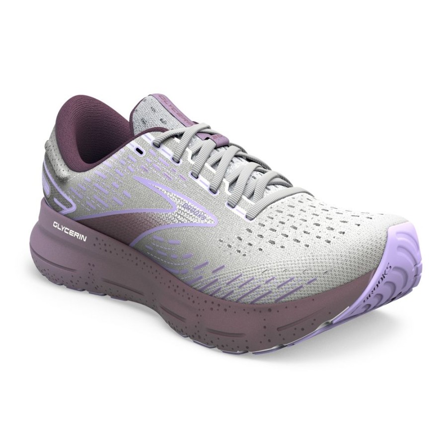 Brooks Running Glycerin 20 White Orchid Lavender Women'S | Athletic