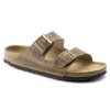 Birkenstock Arizona Tabacco Brown Oiled Leather Regular Width Soft Footbed | Sandals