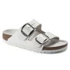 Birkenstock Arizona Big Buckle White Narrow Width Hard Footbed | Sandals