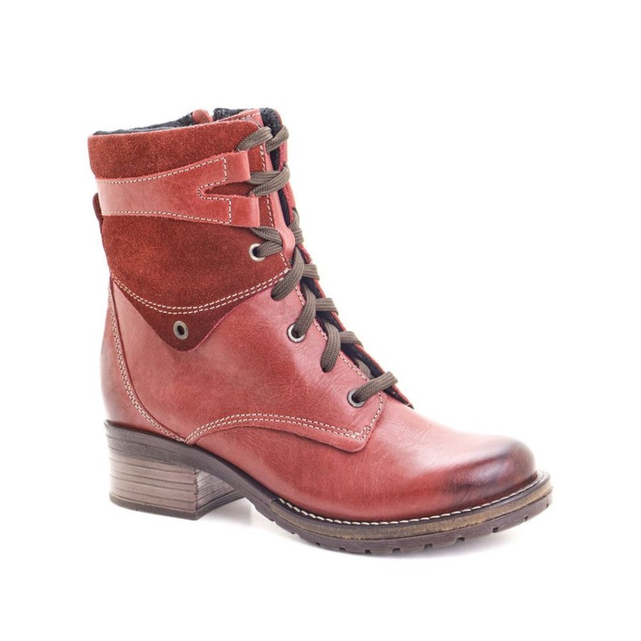 Dromedaris Kara Suede Red Leather | Boots